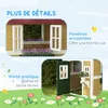Outsunny Cabane enfant extérieur, maison enfant extérieure, Voir les images du produit 7