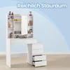 VASAGLE Frisiertisch mit Hocker, Schminktisch mit Spiegel, Produktbild-Vorschau 6