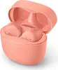 A pair of pink wireless earbuds in their charging case. Produktbild-Vorschau