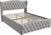 Letto imbottito 160x200cm con rete a doghe, letto a molle Anteprima dell’immagine prodotto 6