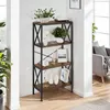 Etagère Barry 61,5x31,5x133,5cm - Bois foncé industriel, Voir les images du produit 9