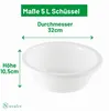 Okrągła miska do mycia naczyń Novaliv 5L, D32 cm, biała, Podgląd zdjęcia produktu 2