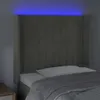 vidaXL LED Kopfteil Hellgrau 83x16x118/128 cm Samt Produktbild-Vorschau 4