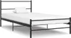 Struttura letto in metallo nero 100 × 200 cm Anteprima dell’immagine prodotto 7