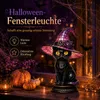 Halloween Nachtlicht Hexenkatze, gotische Katzenfigur mit Produktbild-Vorschau 3