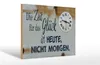 Holzschild Spruch 30x20cm Zeit für das Glück heute nicht Produktbild-Vorschau 1