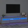 vidaXL TV-Schrank mit LED-Leuchten Grau Sonoma 210x35x40 cm Produktbild-Vorschau 2