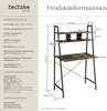 Schreibtisch Exeter 85,5x46,5x140cm - Industrial Holz Produktbild-Vorschau 6