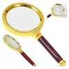 Handlupe Klassisch 80mm - Elegante Goldene Lupe aus Glas Produktbild-Vorschau 6
