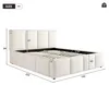 Letto imbottito Flieks 160x200 cm con testiera imbottita, Anteprima dell’immagine prodotto 4