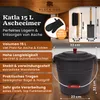 BLACK OAK KATLA Ascheeimer 15L Schwarz mit Deckel, Produktbild-Vorschau 3