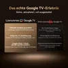 A marketing image comparing licensed Google TV with unauthorized Google TV, highlighting features and risks. Produktbild-Vorschau