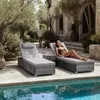 tectake® Rattan-Doppelliege mit Tisch Carbonera, Produktbild-Vorschau 8