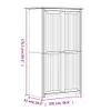 vidaXL Szafa BODO biało-brązowa 99x53,5x173 cm drewno Podgląd zdjęcia produktu 10