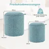 sada 2 taburetů s úložným prostorem, kulatý taburet s Náhled obrázku produktu 6