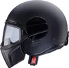 A black matte Caberg Ghost X Jethelm is shown from a three-quarter front angle against a white background. Voir les images du produit
