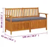 vidaXL Truhenbank mit Kissen 148 cm Massivholz Akazie -  Produktbild-Vorschau 9