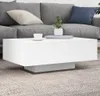 vidaXL Couchtisch mit LED-Leuchten Weiß 85x55x31 cm Produktbild-Vorschau 9