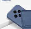 A close-up shot of a blue phone case, showing the interior texture and the camera cutout on the back of a phone. Produktbild-Vorschau