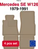 Beige Veloursmatten für: Mercedes SD W126 Limousine Produktbild-Vorschau 16