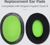 Two ear pads for headphones are shown side-by-side against a white background. The text above describes them as replacement ear pads compatible with Kingston HyperX Cloud II. Náhled obrázku produktu