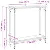 vidaXL Table console avec étagère noir aspect chêne 75 x Voir les images du produit 7