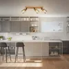 Reflektor, s drevom, dymové sklo, 3xE27/max.10W Náhľad obrázku produktu 4