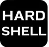 The image shows the words "HARD SHELL" in white, bold, sans-serif font on a black background with rounded corners. This is likely a logo or branding element. Náhľad obrázku produktu