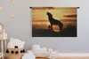 MuchoWow® Wandteppich Wandbehang Wolf - Sonne - Produktbild-Vorschau 3