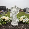 Relaxdays Angelo funerario XXL, pietra sintetica, Anteprima dell’immagine prodotto 5