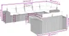 vidaXL 9-tlg. Garten-Sofagarnitur mit Kissen Schwarz Poly Produktbild-Vorschau 3
