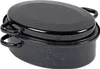 KARL KRÜGER Gänsebräter oval Ø26cm emailliert schwarz/weiß Produktbild-Vorschau 1