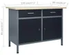 Werkbank Schwarz 120x60x85 cm Stahl Produktbild-Vorschau 10