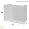 Eckunterschrank Küche ohne Arbeitsplatte - 100 cm breit - Produktbild-Vorschau 3