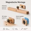 Moderne LED Wandleuchte Holzoptik 2er Set, kabellos, 4000K Produktbild-Vorschau 6