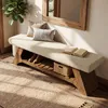 140 cm lange Sitzbänke mit Kissen und Schuhablage, Produktbild-Vorschau 3
