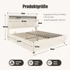 LVHOM Polsterbett 160x200cm mit LED&USB, Doppelbett mit Produktbild-Vorschau 7