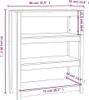 vidaXL Bücherregal Schwarz 80x35x97 cm Massivholz Kiefer - Produktbild-Vorschau 7