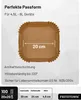 Papier für Airfryer, 100 Stück, 20x20 cm, quadratisch Produktbild-Vorschau 3