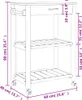 Kuchynský vozík MONZA 60x40x90 cm z masívneho borovicového Náhľad obrázku produktu 9