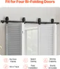 A sliding door track system installed above bi-folding doors. Náhled obrázku produktu