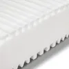 A close-up view of a white mattress with a layered, segmented surface. Produktbild-Vorschau