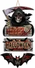 Happy Halloween Reaper & Fledermaus Holzschild 60cm Produktbild-Vorschau 1