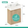 Gäste-WC Waschbecken mit Unterschrank – 46 cm breites Produktbild-Vorschau 2