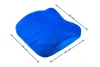 A blue cushion is shown on a white background with dimensions indicated. Produktbild-Vorschau