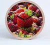 Holzuhr 30fi cm wanduhr - schwarze Spitzen - Erdbeeren Produktbild-Vorschau 1