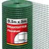 A roll of green wire mesh fencing with a label showing product details. Produktbild-Vorschau