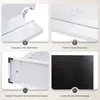 A collage of four close-up images showcasing different features of a vanity mirror. Podgląd zdjęcia produktu