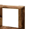A close-up view of the corner of a wooden shelf unit. Produktbild-Vorschau