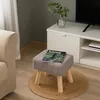 Relaxdays Hocker Cord, Holzbeine, gepolstert, HBT: 30x30x30 Produktbild-Vorschau 2